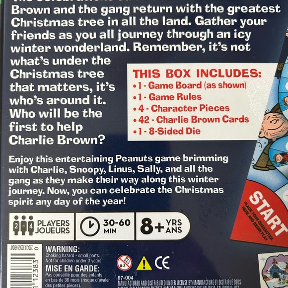 Charlie Brown Christmas Board Game - NEW - Picture 4 of 4